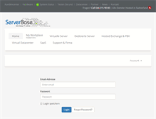 Tablet Screenshot of my.serverbase.ch